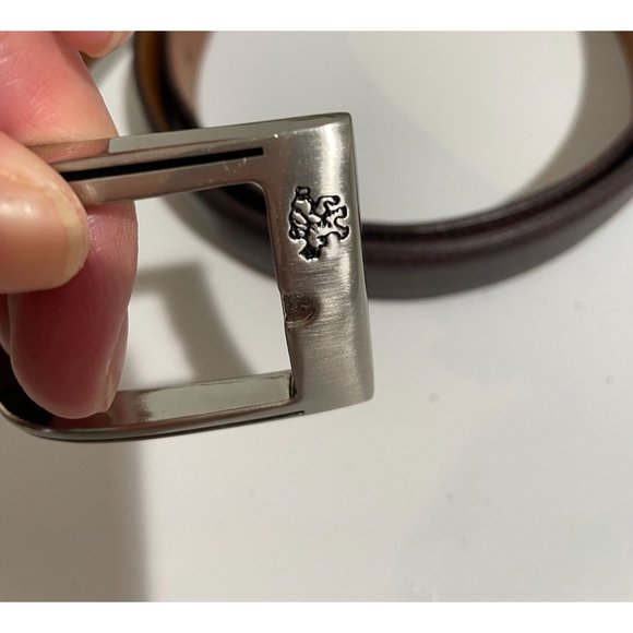 Nat Nast Mens Brown Leather Belt With Silver Buckle - Picture 5 of 14